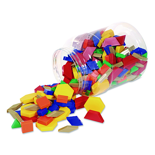 Learning Resources Plastic Pattern Blocks, Grades Pre-K to 2, 250 Pieces (LER0632)