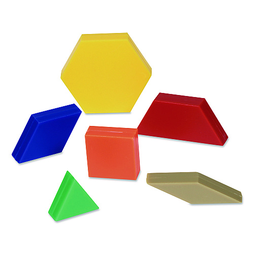 Learning Resources Plastic Pattern Blocks, Grades Pre-K to 2, 250 Pieces (LER0632)