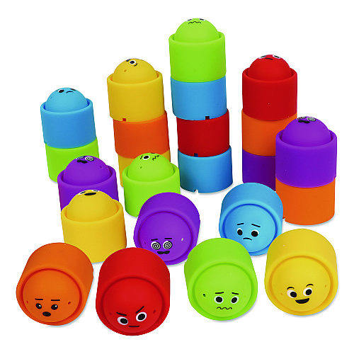 Learning Resources Rainbow Emotion Fidget Popper Classroom Set, Ages 3 and Up, Assorted Colors, 24 Pieces (LER5572)