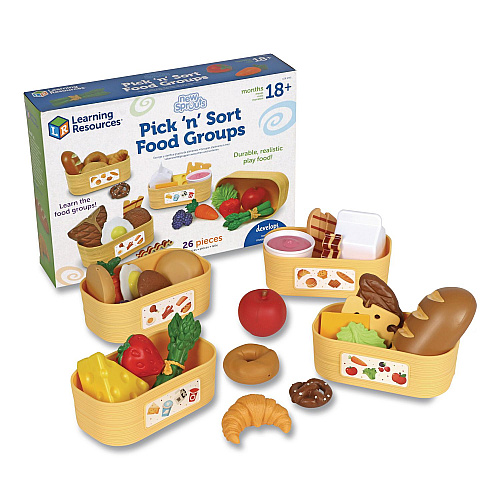 Learning Resources New Sprouts Pick 'n' Sort Food Groups, Pre-K to K, 21 Pieces (LER9755)