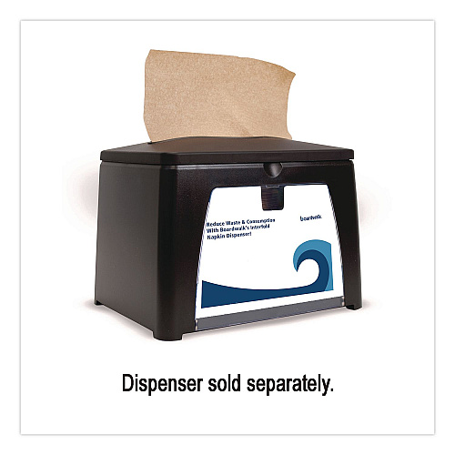 Boardwalk Interfold Napkins, 1-Ply, 8.8 x 6.3, Kraft, 500/Pack, 12 Packs/Carton (6000INTK)