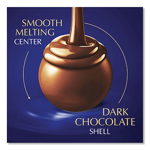 Lindt Lindor Dark Chocolate Truffles, 25.4 oz Box, 60/Box (LAS3513)