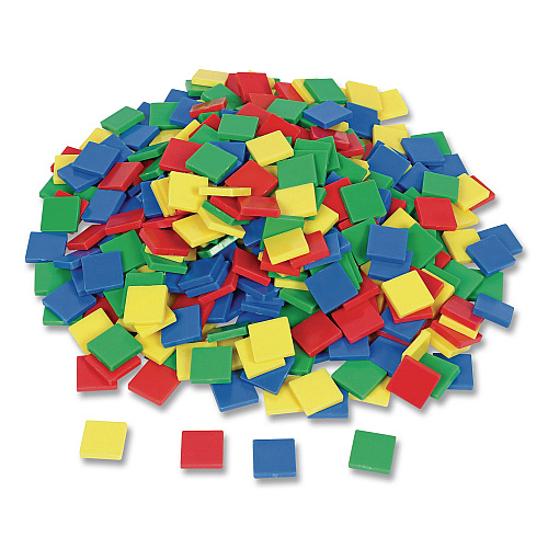 Learning Resources Square Color Tiles, Pre-K to K, 400 Pieces (LER0203)
