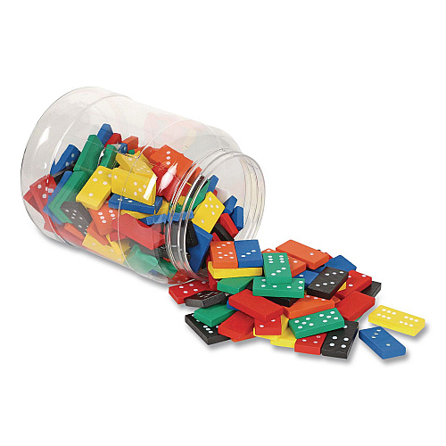 Learning Resources Double-Six Dominoes in Bucket, 2 to 4 Players, Grades K to 4, 168 Pieces (LER0287)