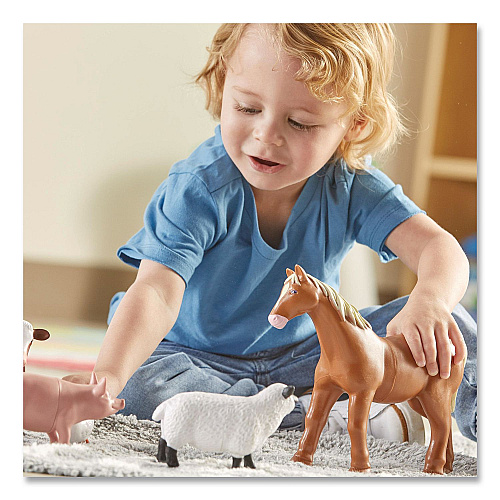 Learning Resources Jumbo Farm Animals, Grades Pre-K to 3, 7 Pieces (LER0694)