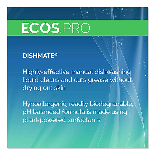 ECOS PRO Dishmate Manual Dish Liquid, Free and Clear, 5 gal Pail (PL972105)