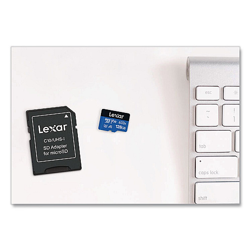 Lexar High Performance BLUE Series microSDXC Memory Card with Adapter, UHS-I V30 U1 Class 10, 128 GB, 2/Pack (LSDMI128B2U6)