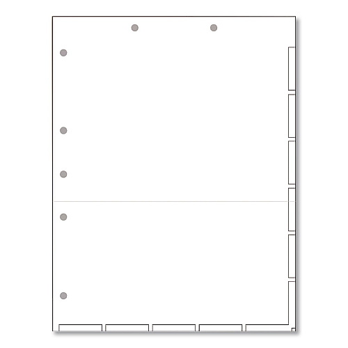Medical Arts Press Large Tab Chart Divider Sheets, 7-Hole Punched, Letter, White, 250/Box (20256)