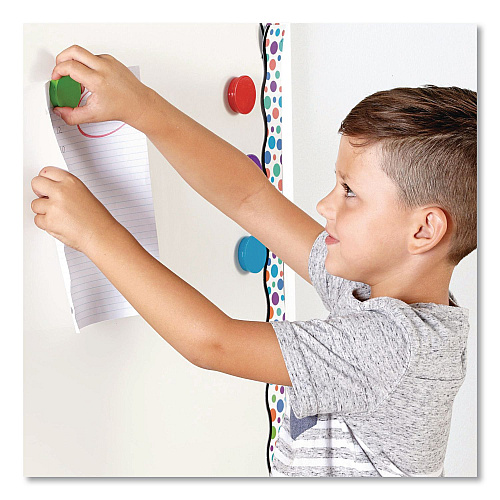 Learning Resources Super Strong Magnets, Small, 1.5" Diameter, Assorted Colors, 4 Pieces (LER2689)
