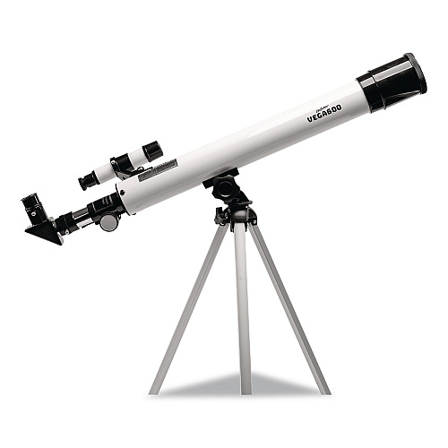 Educational Insights GeoSafari Vega 600 Telescope, 2 Elements, 30x to 150x Magnification, 50 mm Aperture, 600 mm Focal Length, Silver (5248)