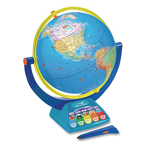 Educational Insights Geosafari Jr. Talking Globe, 12" dia, Semi-Meridian Mount, Blue Base (8888)