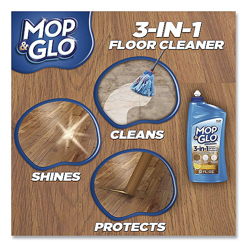 MOP & GLO Ready to Use Multi-Surface Floor Cleaner, Fresh Citrus Scent, 32 oz Bottle, 4/Carton (98563CT)