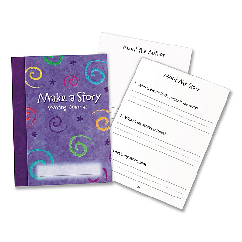 Learning Resources Make-a-Story Journal, Manuscript Format, Blue Cover, (32) 9 x 7 Sheets, 10 Journals (LER3469)
