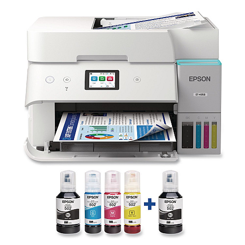 Epson EcoTank ET-4958 Wireless AIO Color Supertank Printer, Copy/Fax/Print/Scan (C11CL40203)
