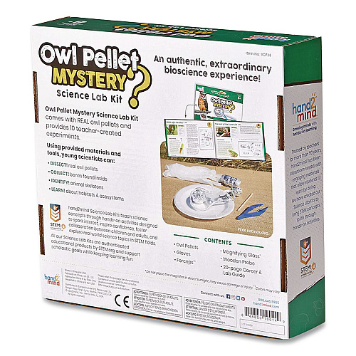 hand2mind Owl Pellet Mystery Science Lab Kit, Grades 3 to 8 (90738)