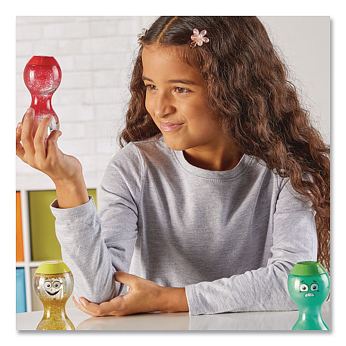 hand2mind Express Your Feelings Sensory Bottles, Ages 18 Months and Up, Assorted Colors, 4 Pieces (94488)