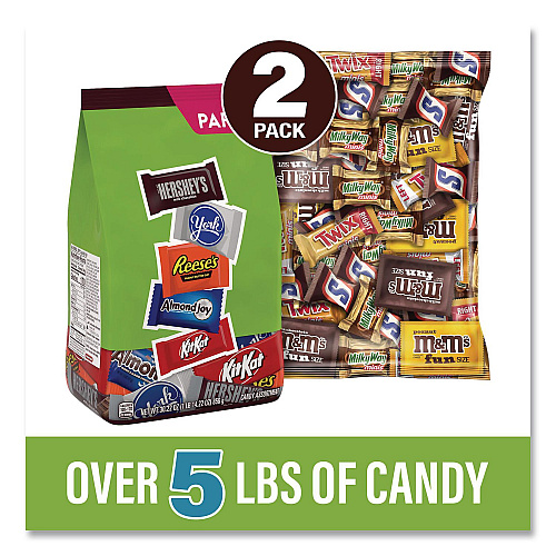 Hershey's Assortment Milk Chocolate/Mar's Chocolate Favorites, 30.22 oz Bag and 62.6 oz Bag/Carton (60004054)