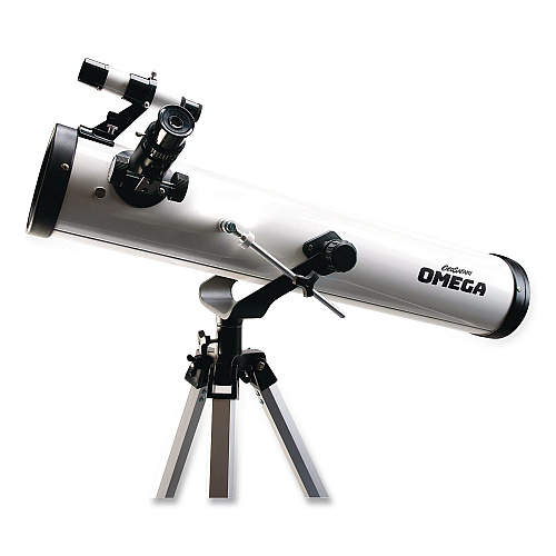 Educational Insights GeoSafari Omega Reflector Telescope,, 2 Elements, 35x to 300x Magnification, 76 mm Aperture, 700 mm Focal Length, White (5306)