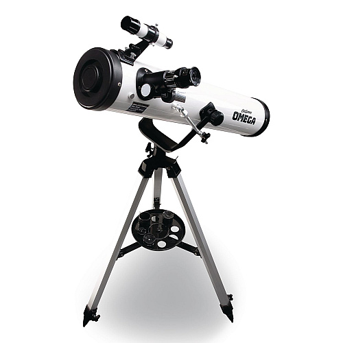Educational Insights GeoSafari Omega Reflector Telescope,, 2 Elements, 35x to 300x Magnification, 76 mm Aperture, 700 mm Focal Length, White (5306)