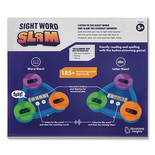 Educational Insights Sight Word Slam, Two Game Modes, 185 Sight Words, Grades K to 2 (8434)