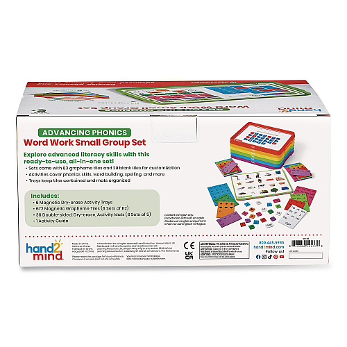 hand2mind Advancing Phonics Word Work Small Group Set, 2 to 6 Players, Grades Pre-K to 2 (96156)