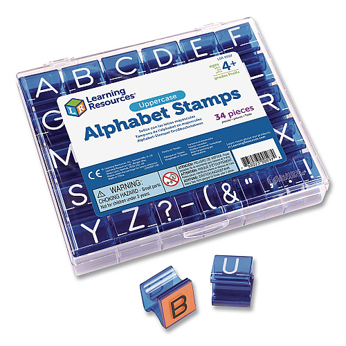 Learning Resources Uppercase Alphabet Stamps, 1", 34 Stamps (LER0597)