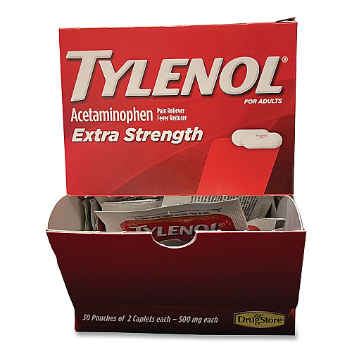 Tylenol Extra Strength Caplets, Two-Pack, 30/Box (64478)