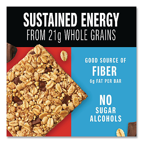 KIND Healthy Grains Energy Dark Chocolate Chunk Bars, 1.4 oz Bar, 10/Box (67074)