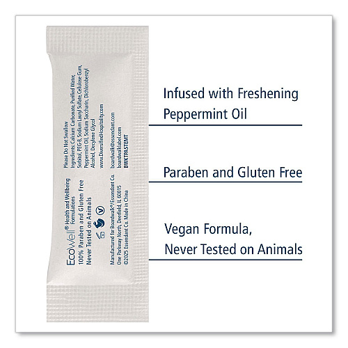 Boardwalk Toothpaste, Peppermint, 0.15 oz Sachet, 1,000/Carton (TPASTEMT)