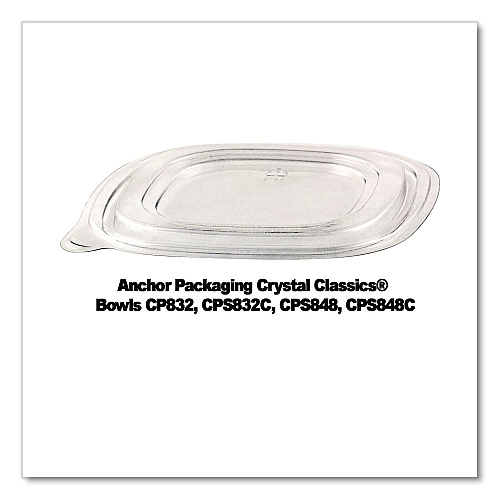 Anchor Packaging Crystal Classics Lids, 8.13 x 8.13 x 0.34, Clear, Plastic, 150/Carton (4308115)