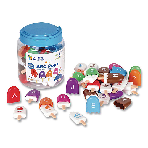 Learning Resources Mini ABC Pops, Pre-K to K, 52 Pieces (LER6799)