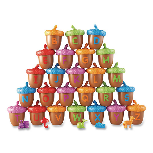 Learning Resources Alphabet Acorns Activity Set, Pre-K to K, 78 Pieces (LER6802)