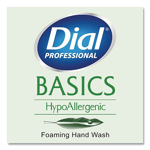 Dial Basics Hypoallergenic Foaming Hand Soap Refill, Unscented, 1 gal Refill Bottle (1700035438)