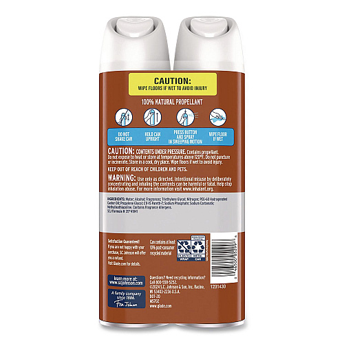 Glade Air Freshener, Cashmere Woods, 8.3 oz Aerosol Spray, 3/Carton (377361)