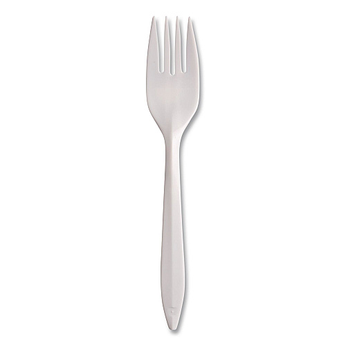 SOLO Style Setter Medium Weight Polypropylene Cutlery, Fork, Plastic, White, 1,000/Carton (F6OW)