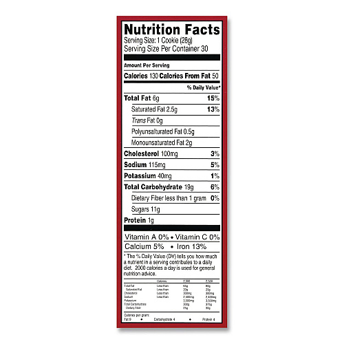 Mrs. Fields Milk Chocolate Chip Cookies, 1 oz, Indidually Wrapped Pack, 30/Carton (21200009)