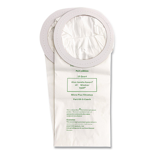 Green Klean GK-S-Coach Replacement Bag, 10 Bags/Pack, 10 Packs/Carton