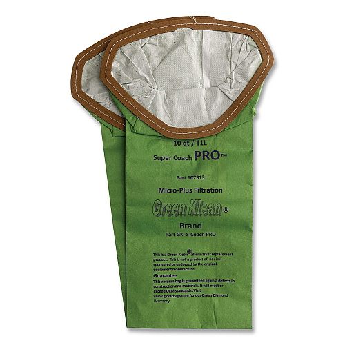 Green Klean GK-S-Coach-PRO Replacement Bag, 10 Bags/Pack, 10 Packs/Carton