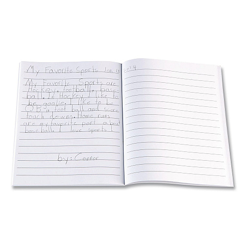 Learning Resources Writing Journals, Medium/College Rule, Blue Cover, (64) 7 x 9 Sheets, 10 Journals (LER3467)