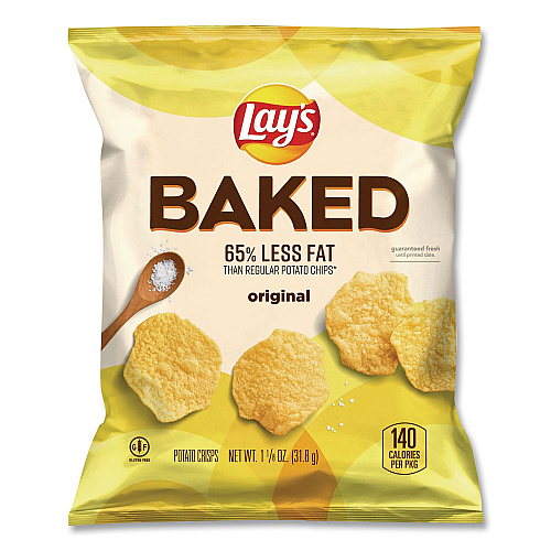 Frito-Lay Baked Variety Pack, Baked Cheetos/Baked Lays BBQ/Baked Lays Original/Baked Ruffles Cheddar Sour Cream, 30 Bags/BX, 2 Boxes/CT (77325)