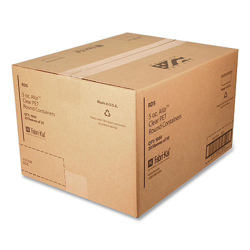 Pactiv Recycleware Deli Containers, 5 oz, 3.6 x 2.6 x 1.8, Clear, Plastic, 1,000/Carton (9501008)