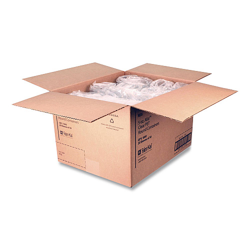 Pactiv Recycleware Deli Containers, 5 oz, 3.6 x 2.6 x 1.8, Clear, Plastic, 1,000/Carton (9501008)