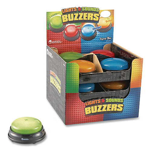 Learning Resources Lights and Sounds Buzzers, Ages 3 and Up, 12 Buzzers (LER3779)