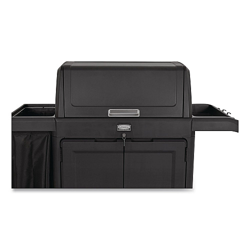 Rubbermaid Commercial Locking Security Hood for Housekeeping Carts, Plastic, Black (2202528)