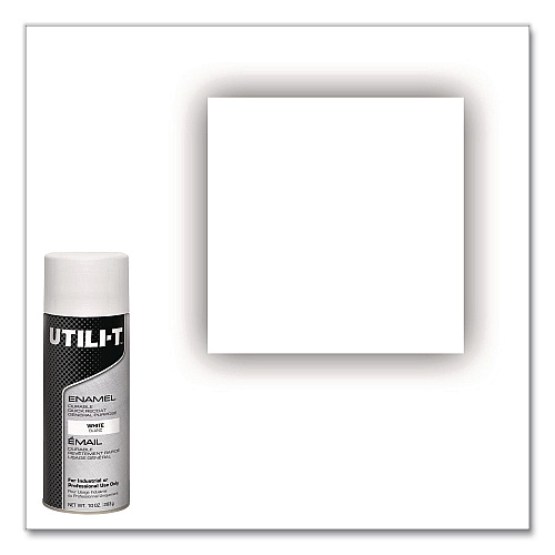Rust-Oleum UTILI-T Spray Paint, White, 10 oz Aerosol Can, 6/Carton (387395)