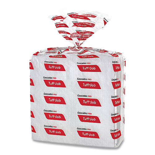 Cascades Tuff-Job S400 DRC Wipers, Medium, 12 x 13, White, 60/Pack, 18 Pack/Carton (W420)