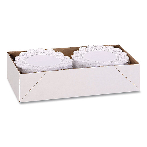 Hoffmaster Kenmore Lace Doilies, Round, 16.5", White, 500/Carton (500260)