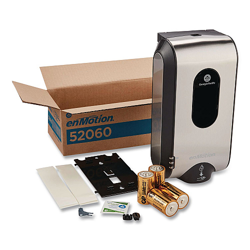 Georgia Pacific Professional GP enMotion Automated Touchless Soap/Sanitizer Dispenser, 1,200 mL, 4.6 x 7.13 x 14.06, Stainless (52060)