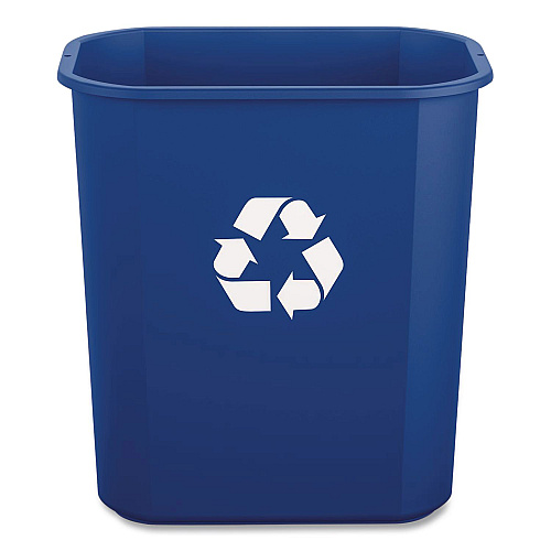 Boardwalk Deskside Recycling Bin, 3 gal, Polypropylene, Blue (12QTRECYCLEB)