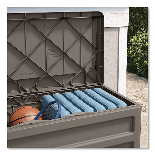 Suncast Medium Deck Box, 73 gal, 46" x 23.75" x 25.5", Stoney (DB7500ST)